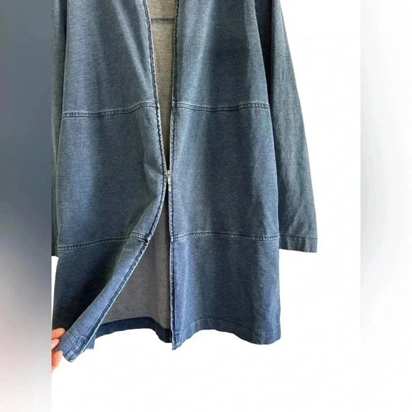 J.Jill - Pure Jill Denim Zip Up Cardigan Size L - Picture 7 of 16